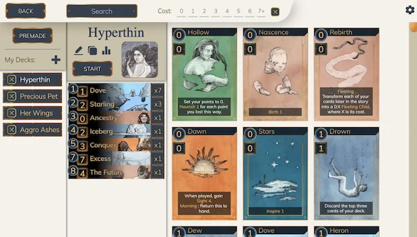 Deckbuilding Screenshot